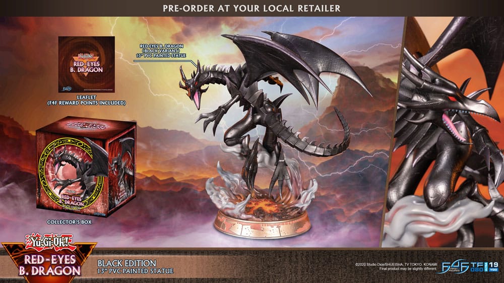 Yu-Gi-Oh! - Statue Yeux Rouges B. Dragon Couleur Noir