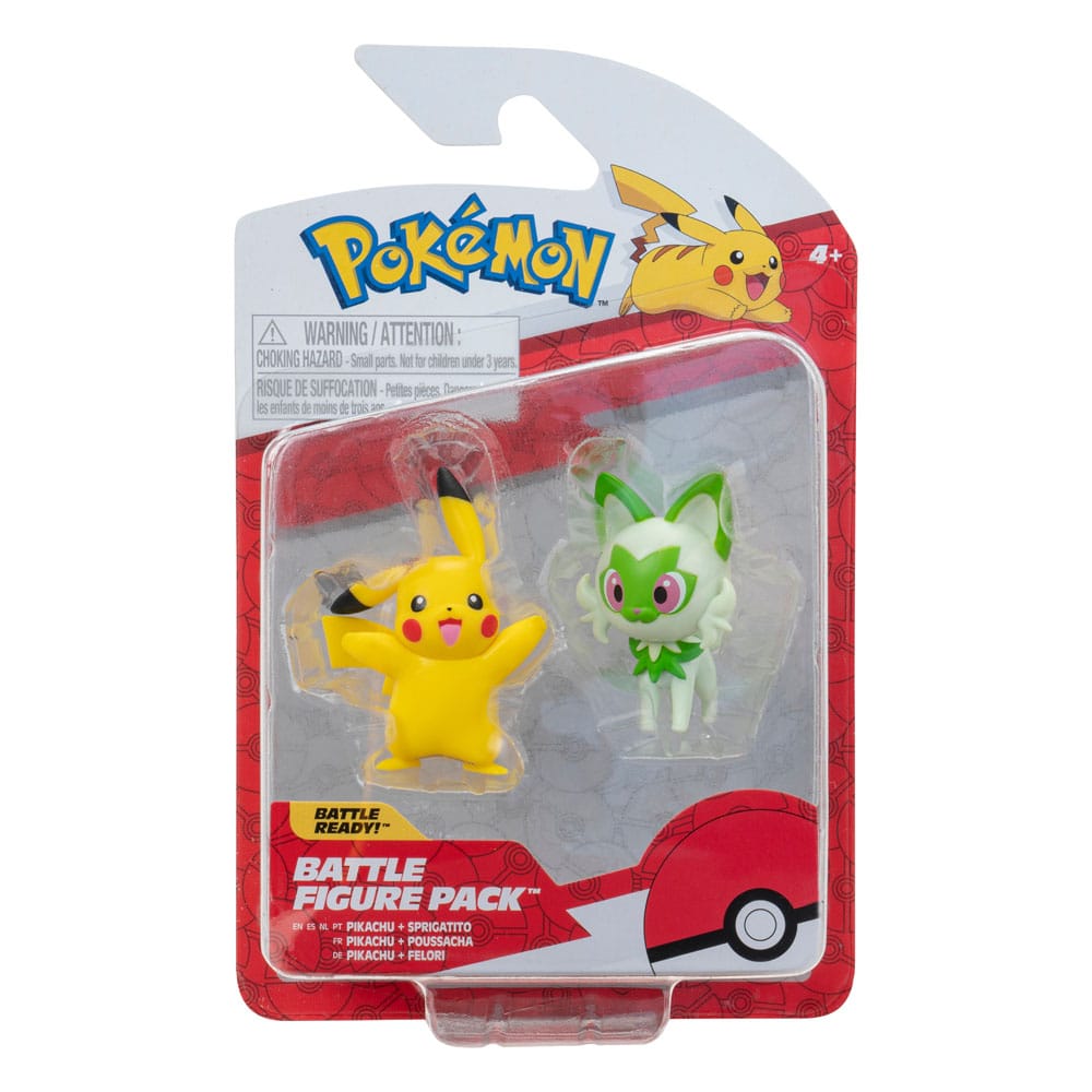 Pokemon - Battle Mini Figure 2-Pack Pikachu & Sprigatito