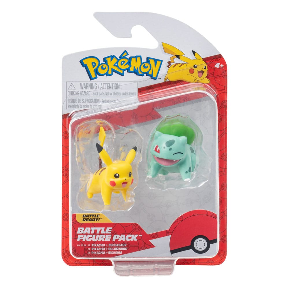 Pokemon - Battle Mini Figure Set 2-Pack Bulbasaur, Pikachu