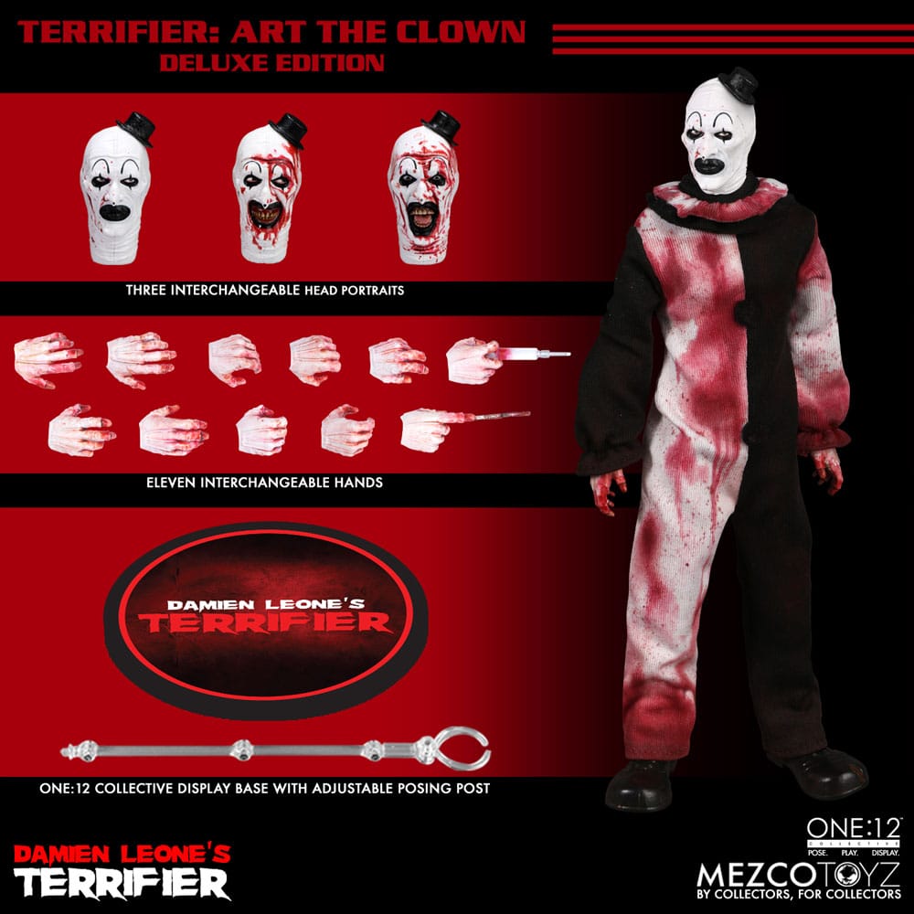 Terrifier Action Figure 1/12 Art the Clown Deluxe Edition 17 cm