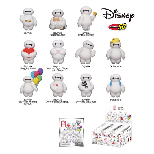 Disney - Porte-clés à clips pour sac en mousse mascotte 3D BAYMAX